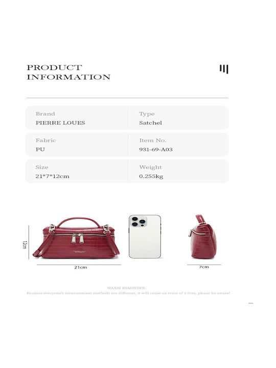 Women's Bag Tote Handbag Burgundy