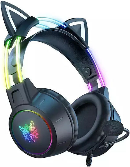 Onikuma X15 Pro Cat Ears Over Ear Gaming Headset με σύνδεση 3.5mm / USB