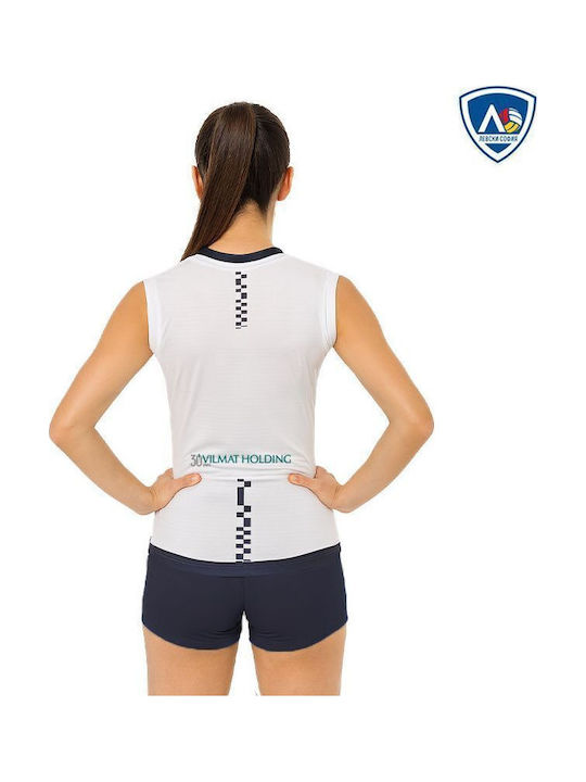 Women's Vc Levski Sofia Zeus Away Jr 24/25 Volleyball Tank Top White