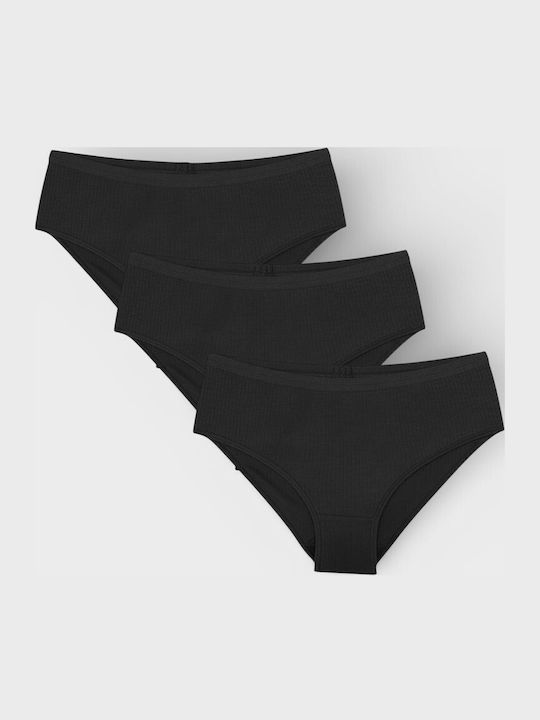 Ψηλόμεσα Γυναικεία Slip 3Pack Μαύρο