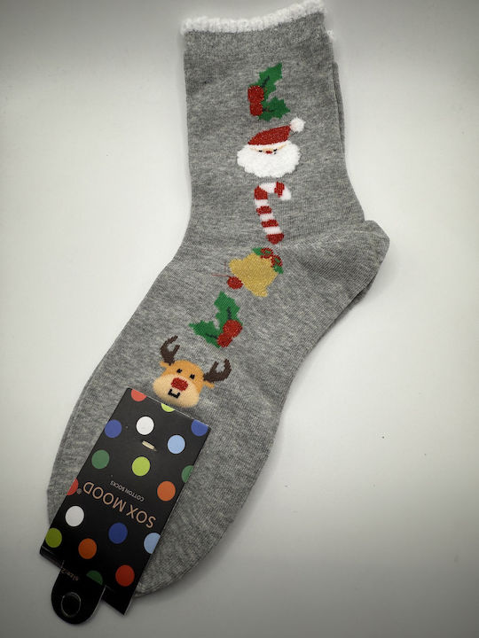 Sox Mood Дамски Коледни Чорапи Gray 1Пакет Sox Mood Дамски Коледни Чорапи Gray 1Пакет