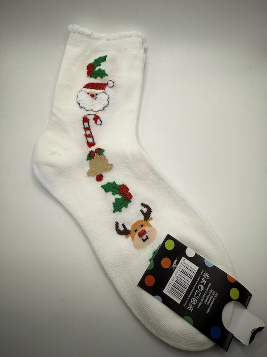Sox Mood Дамски Коледни Чорапи White 1Пакет Sox Mood Дамски Коледни Чорапи White 1Пакет