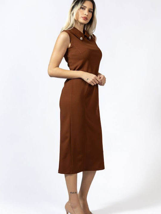 Summer Midi Dress Camel