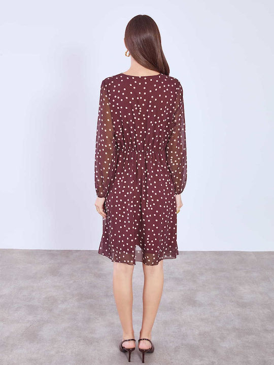 princess polly baby blue dress HUSH Grace A-Line Polka Dot Midi Dress