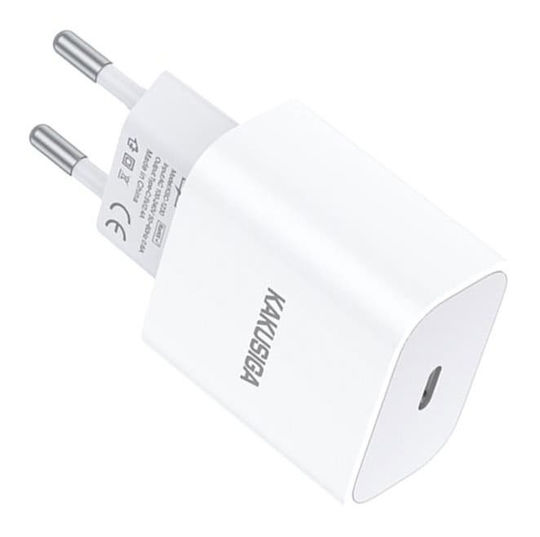 Kakusiga Φορτιστής Χωρίς Καλώδιο με Θύρα USB-C 14W Λευκός (KSC-1230)