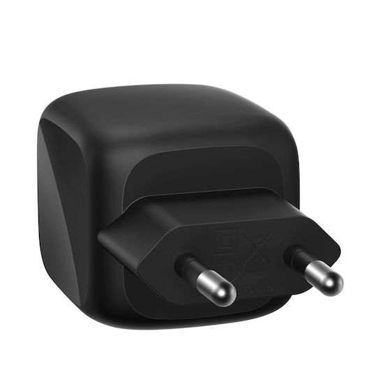 Belkin Charger Without Cable GaN with 2 USB-C Ports 50W Power Delivery Blacks (BoostCharge Pro)