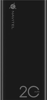 Navitel PWR20 AL Power Bank 20000mAh 22.5W cu 2 Porturi USB-A și Port USB-C Livrarea energiei / Quick Charge 3.0 Negru