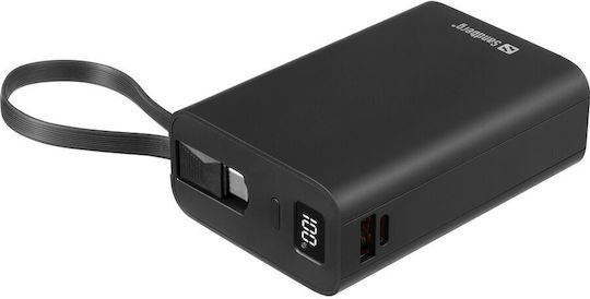 Sandberg Connect Power Bank 20000mAh 20W with USB-A Port and USB-C Port Black