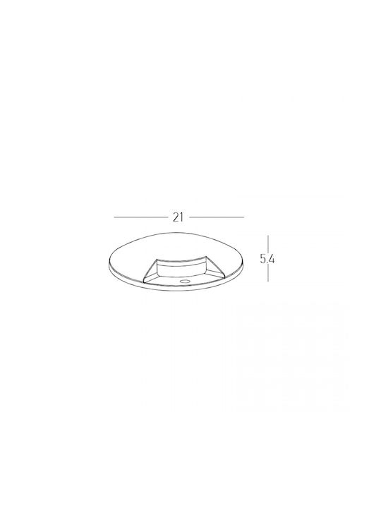 Zambelis Lights Σποτ Δαπέδου LED 3W με Θερμό Λευκό Φως IP67 Γκρι
