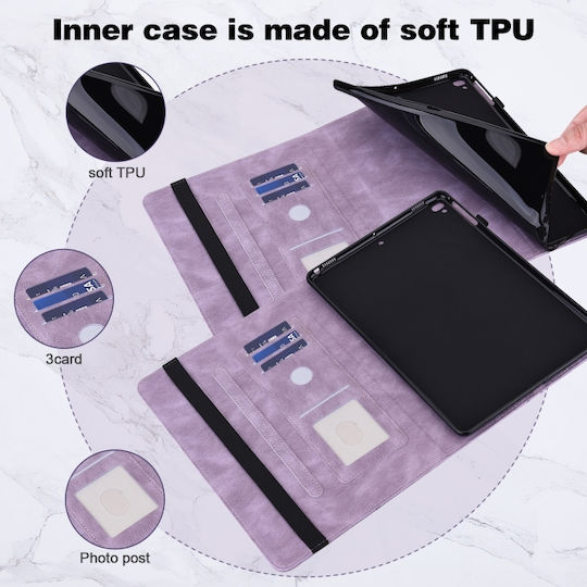 Flip Cover Purple Butterflies (Galaxy Tab A7 Lite)