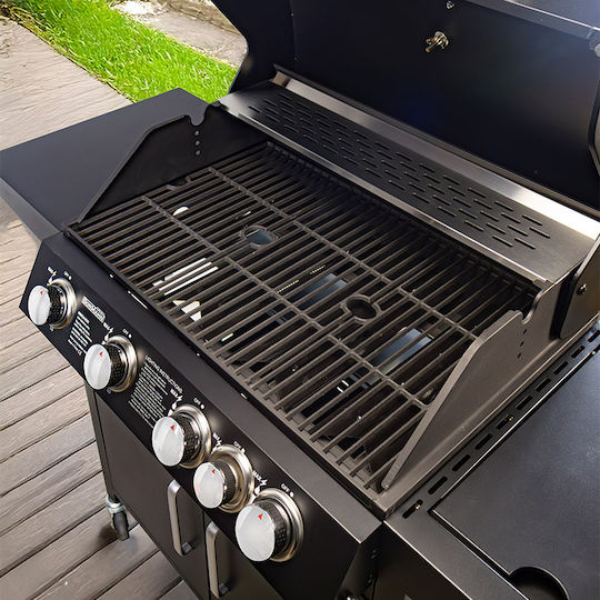 Bormann Elite BBQ4100 Gas Grill with 4 pcs 14.4kW and Side Burner