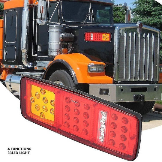 Rear Vehicle Taillights 33 Led Screws 12v 2 Pieces 28x11 Forhome 105065 Home