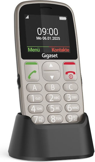 Gigaset GL395 Dual SIM Κινητό με Μεγάλα Κουμπιά Ασημί