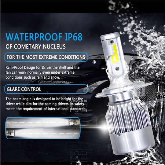 VenCore Lamps Car & Motorcycle H9 LED 6000K Cold White 12-24V / 12V 1pcs