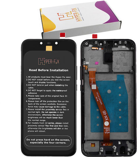 Hyper Fix Οθόνη με Μηχανισμό Αφής και Πλαίσιο για Huawei Mate 20 Lite (Μαύρο)