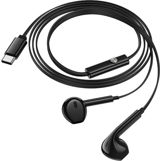 Borofone Bm99 Star In-ear Handsfree Ακουστικά με Βύσμα USB-C Μαύρο
