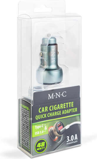 Adaptor Încărcător Auto Usb-c Pd 30w Usb-a Qc3.0 18w + Afișaj Tensiune 55025b M N C