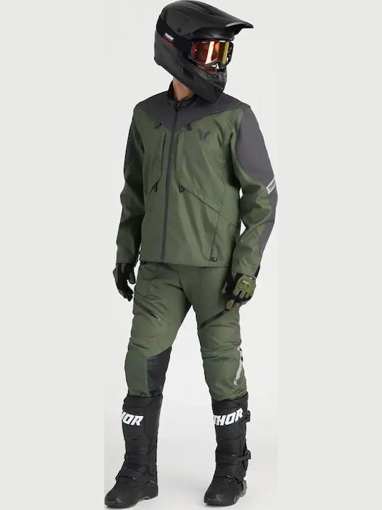 Thor Dual Sport Terrain Winter Men's Motorcycle Jacket Army Green