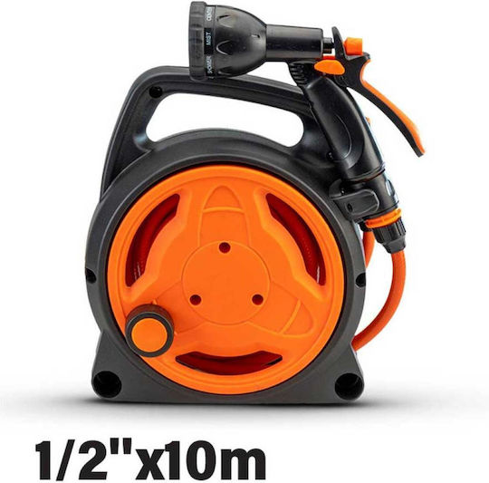 Nakayama Gh1000 Garden Hose Box with 10m 1/2" Hose with Rewind Handle