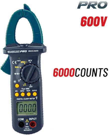 Bormann Pro BDC3000 Clamp Meter Digital 600A AC with Test Leads 028444