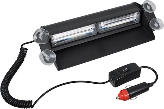 Vencore 6855-10016 Car Windshield Cree CXB COB LED Bar Suction Cups Emergency Lighting Single Color Blue 12-24v 6855-10016
