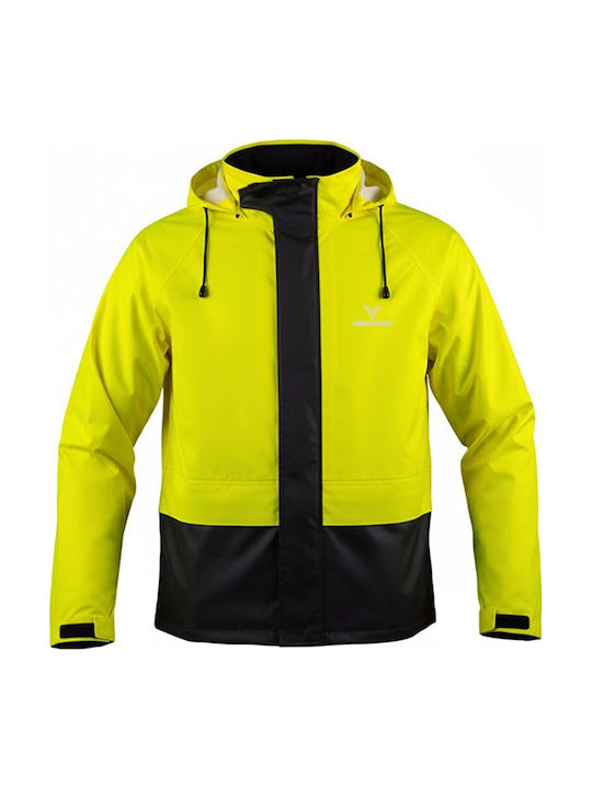 Nordcode Rain Stretched Ανδρικό Αδιάβροχο Μπουφάν Μηχανής Black/Fluo