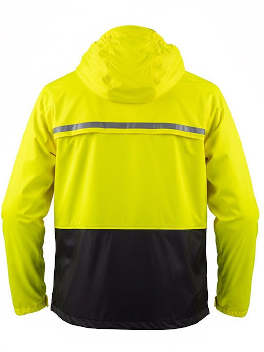Nordcode Rain Stretched Ανδρικό Αδιάβροχο Μπουφάν Μηχανής Black/Fluo