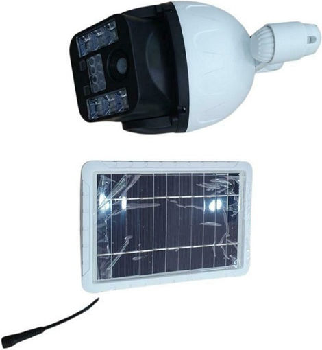 Solar Dummy Surveillance Bullet Camera with LED Lighting White