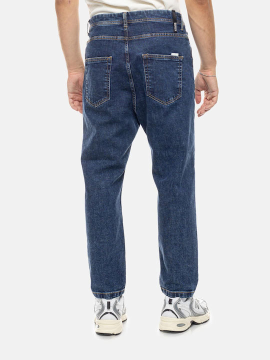 Cover Men's Elastic Navy Blue Jeans Pants