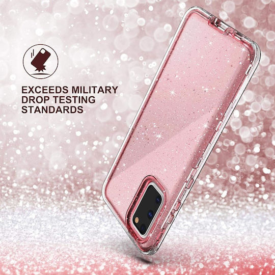 Калъф За Мобилен Телефон Jup 4742962 10-179 3 В 1 Блестящ Розов 6.3"