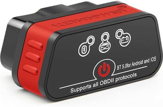 Konnwei KW901 Fahrzeugdiagnosewerkzeug Digital OBD 2 mit Bluetooth Kompatibel mit Android
