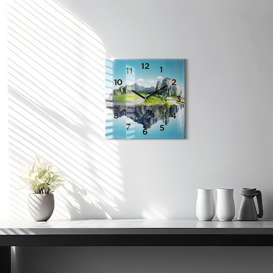 Tulup Kinder Wanduhr Glas 30x30cm