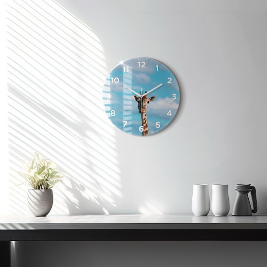 Tulup Kinder Wanduhr Glas