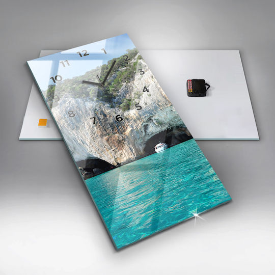Tulup Kids Wall Clock Underwater Cave Glass 30x60cm