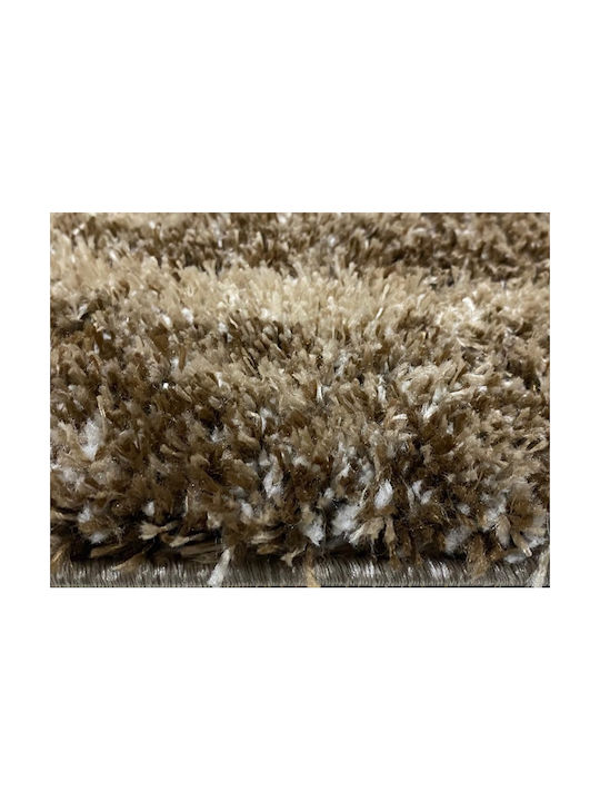 Jasmine Js Rug Rectangular Shaggy Camel Brown