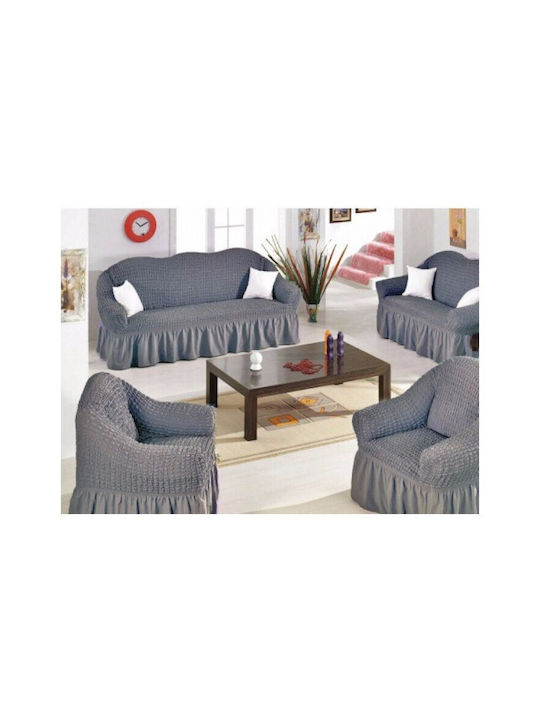 Sunshine Set de Huse Elastice pentru Canapea Rust Grey 3buc 021-1