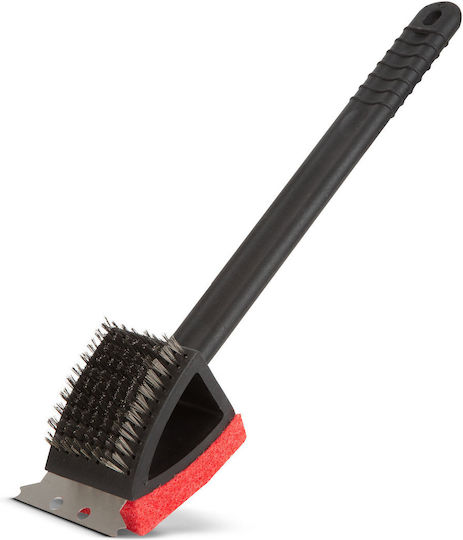Brush Sponge Plastic Handle Grill