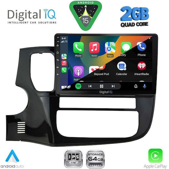 Digital IQ Ηχοσύστημα Αυτοκινήτου για Mitsubishi Outlander 2013-2020 (Bluetooth/USB/WiFi/GPS/Apple-Carplay/Android-Auto) με Οθόνη Αφής 10"