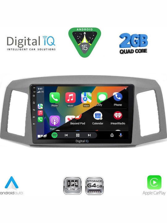 Digital IQ Car Audio System for Jeep Grand Cherokee 2005-2007 (Bluetooth/USB/WiFi/GPS/Apple-Carplay/Android-Auto) with Touch Screen 10"