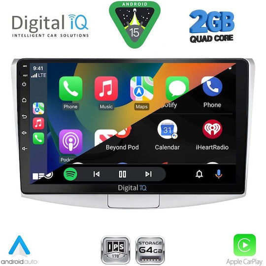 Digital IQ Car Audio System for Volkswagen Passat 2010-2015 (Bluetooth/USB/WiFi/GPS/Apple-Carplay/Android-Auto) with Touch Screen 10"