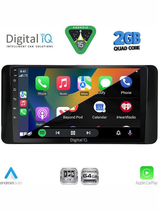 Digital IQ Car Audio System for Skoda Kamiq 2018 (Bluetooth/USB/WiFi/GPS/Apple-Carplay/Android-Auto) with Touch Screen 10"