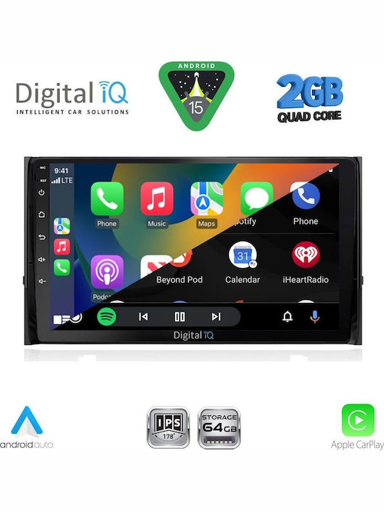 Digital IQ Car Audio System for Skoda Karoq / Kodiaq 2016 (Bluetooth/USB/WiFi/GPS/Apple-Carplay/Android-Auto) with Touch Screen 10"