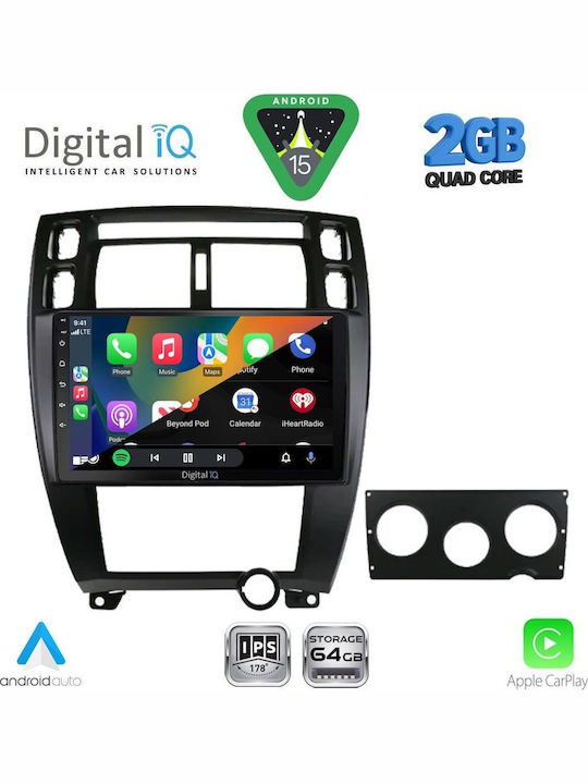 Digital IQ Car Audio System for Hyundai Tucson 2004-2010 (Bluetooth/USB/WiFi/GPS/Apple-Carplay/Android-Auto) with Touch Screen 10"