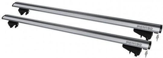 Menabo Aluminum Car Roof Bars Lince XL 135cm for Hyundai iX35 5D 2010>2015 for Cars with Factory Bars Set with Roof Rack Legs Silver