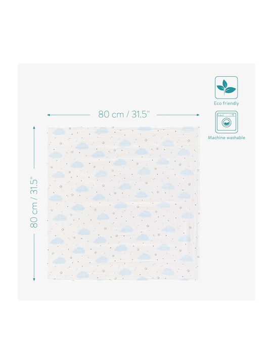 Navaris Muslin Swaddle Wraps Multicolour 80x80cm. 4pcs