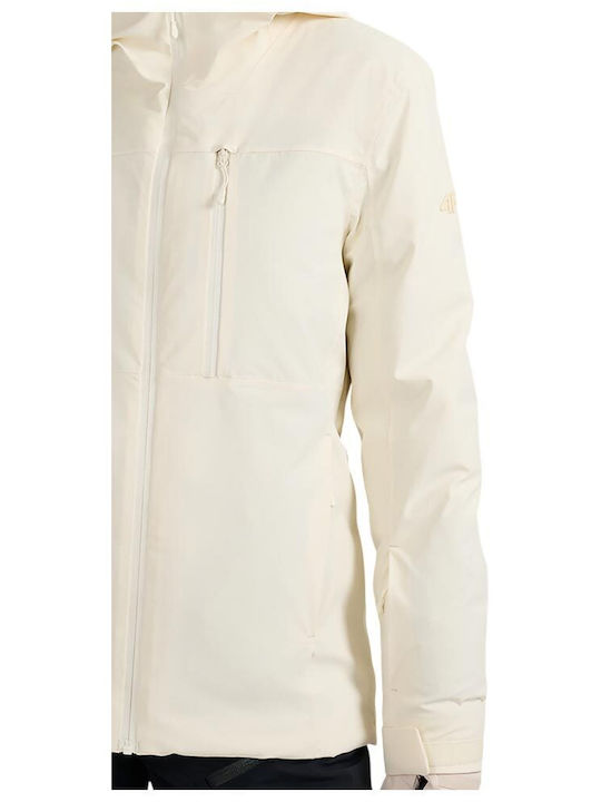 4F Women's Ski & Snowboard Jacket White 4FWAW25TTJAF0866-11S
