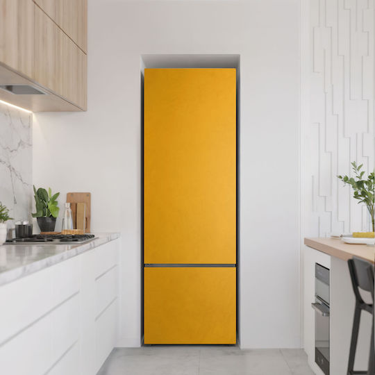 Wandsticker Magnetisches Kühlschrankcover Design Hellorange 60x180 Cm