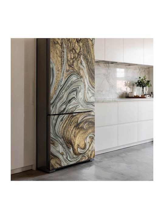 Magnetisches Kühlschrank- und Gefrierschrank-Abdeckungsart Abstrakte Flüssigkeitswellen 70x190 cm