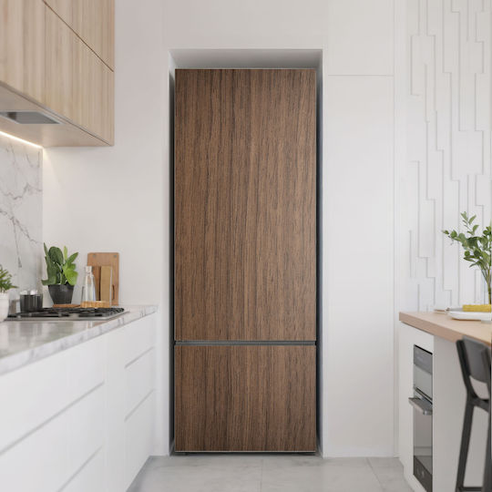 Magnetisches Kühlschrankcover Veränder dein Aussehen In wenigen Minuten Natürlicher Holzdesign 70x190 cm