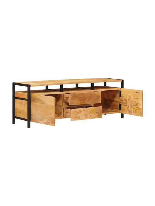 Bufet din Lemn Masiv & Metal cu Sertare Maro 110x30x40cm